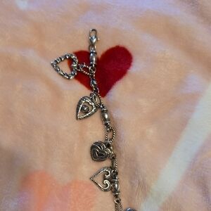 Brighton Silver Heart Charm Bracelet